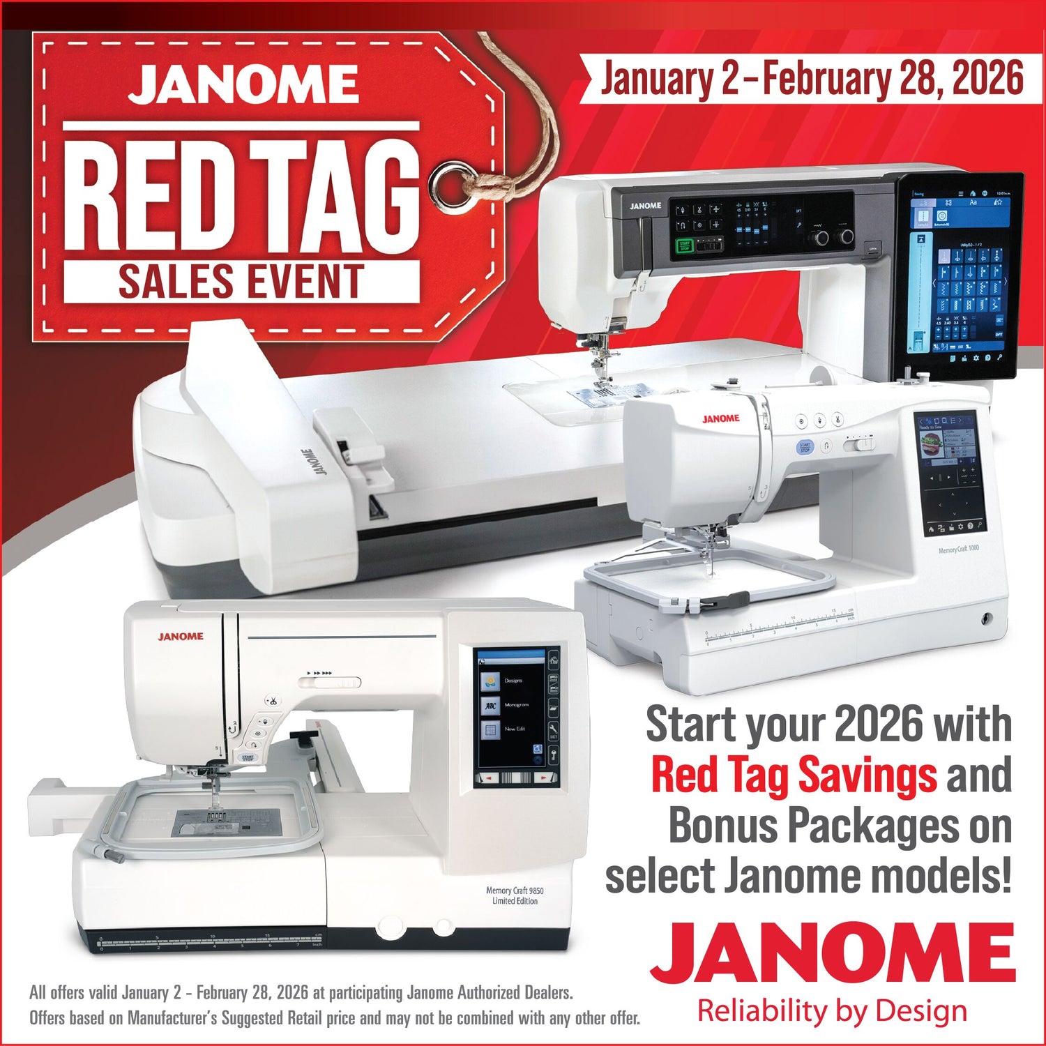 Janome Red Tag Sales Event!