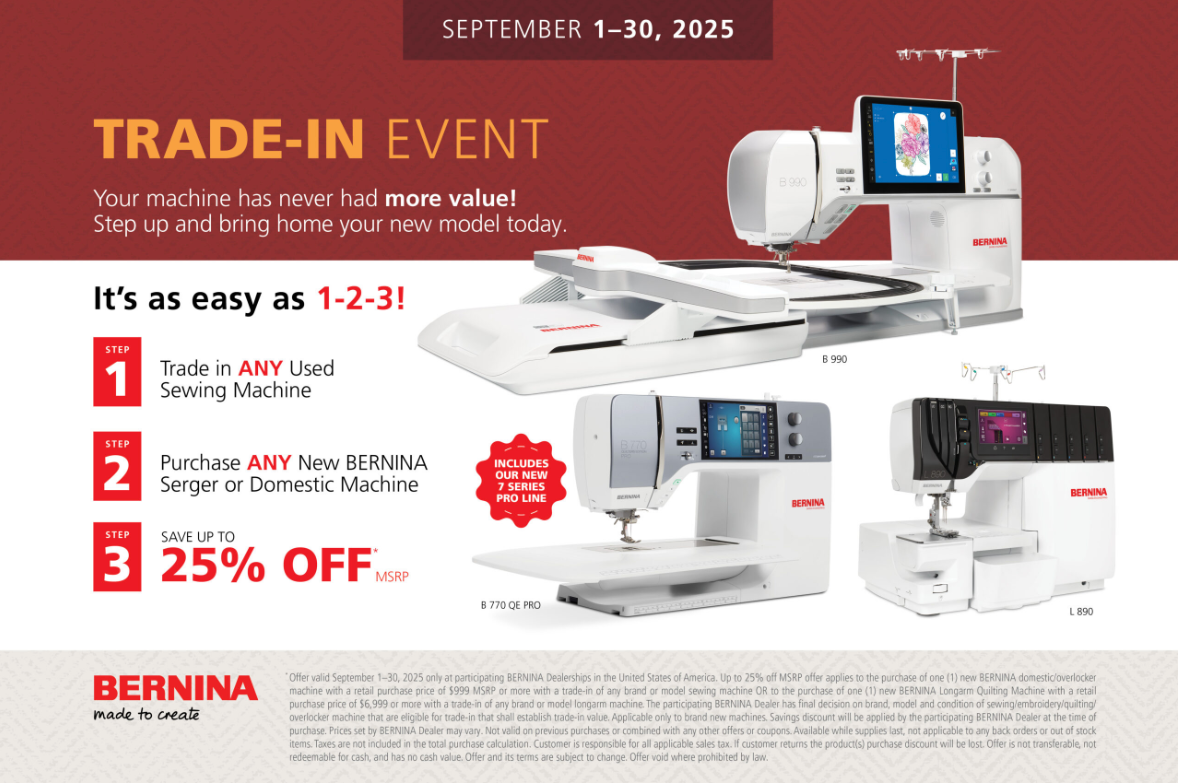 Bernina September Trade in Event