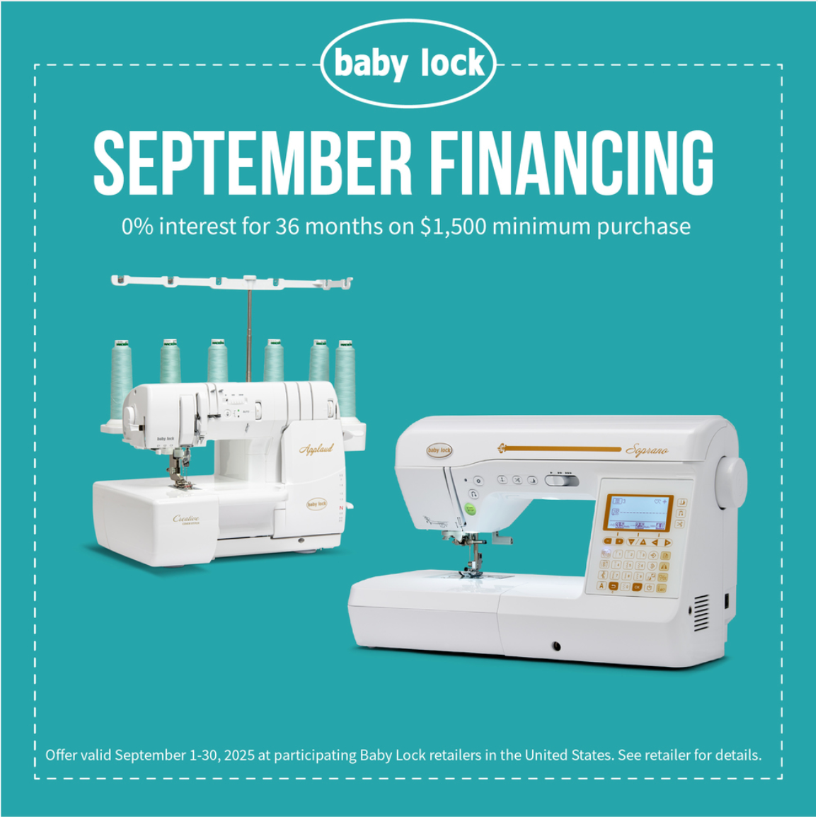 Baby Lock September Specials
