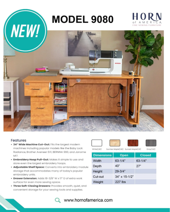 Horn Model 9080 Sewing Cabinet